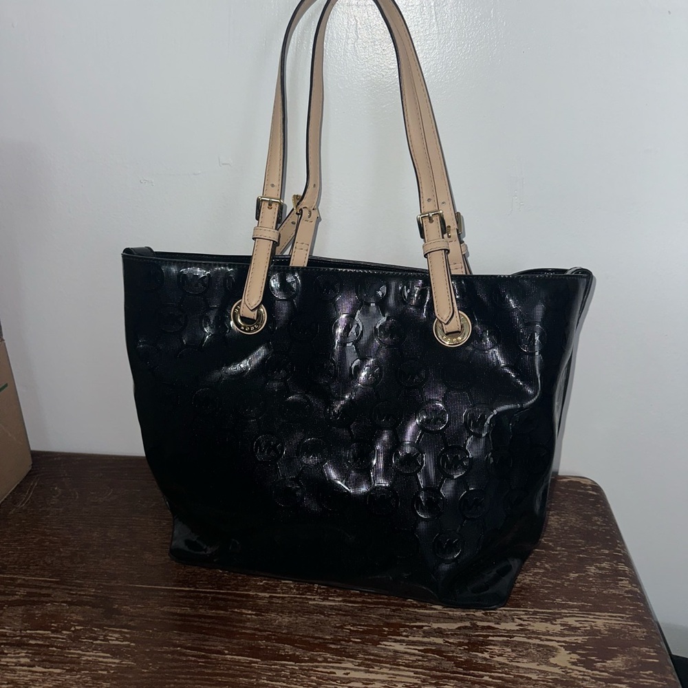 Michael Kors Black Vinyl Bag